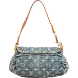 Louis Vuitton Monogram Denim Pleaty Handbag