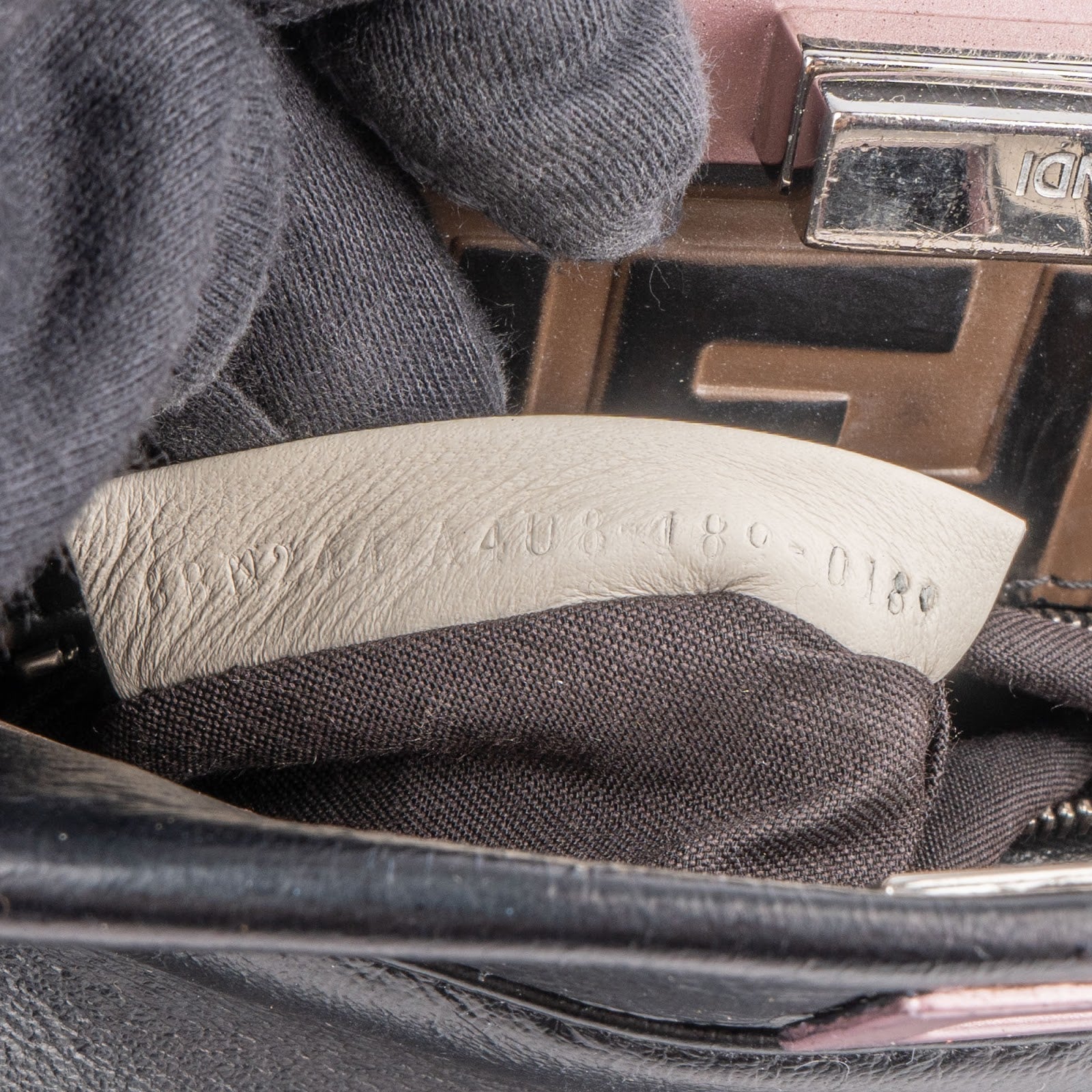 Fendi Black Leather Peekaboo Handbag - vintageandkickz