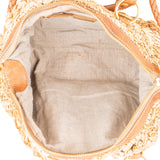 Miu Miu Woven Raffia Bauletto Coffer Handbag