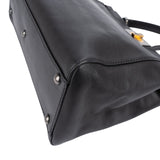 Fendi Black Leather Peekaboo Regular Handbag