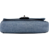Chanel Quilted Denim Medium Single Flap Crossbody Bag