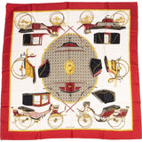 Hermès Les Voitures Nouvelles Silk 90 Scarf Tuch