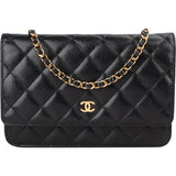 Chanel Caviar Leather Wallet On Chain Crossbody Bag