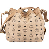 MCM Monogram Visetos Drawstring Bucket Crossbody Bag