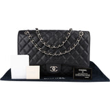 Chanel Quilted Caviar Leather Maxi Single Flap Crossbody Bag