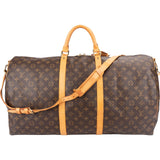 Louis Vuitton Monogram Canvas Keepall 60 Bandoulière Travel Bag