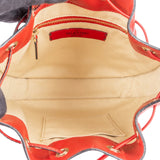 Valentino Garavani Red Leather Rockstud Bucket Crossbody Bag