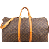 Louis Vuitton Monogram Canvas Keepall 55 Bandoulière Travel Bag