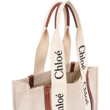 Chloé Canvas Medium Woody Tote Shoulder Bag