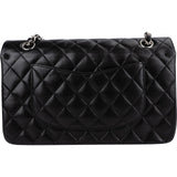 Chanel Quilted Lambskin Palladium Medium Double Flap Shoulder Bag