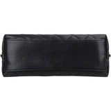 Chanel Quilted Caviar Leather Side Chain Clutch Bag