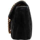 Gucci Matelassé Velvet GG Marmont Crossbody Bag