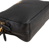 Prada Black Vitello Daino Leather Camera Crossbody Bag 1BH079
