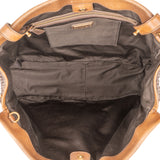 Miu Miu Matelassé Nappa Leather Bicolor Brown Tote Satchel Handbag