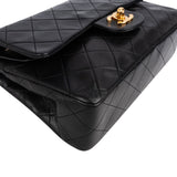 Chanel Quilted Lambskin 24K Gold Small Double Flap Shoulder Bag