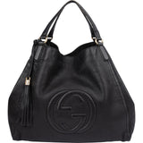 Gucci Black Grained Leather Soho Handbag