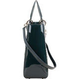 Christian Dior Cannage Patent Leather Medium Lady Dior Handbag