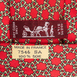 Hermès Geometric Chaîne d'Ancre Pattern Silk Tie Krawatte