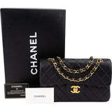 Chanel Quilted Lambskin 24K Gold Small Double Flap Shoulder Bag