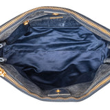 Miu Miu Vitello Blue Lux Satchel Handbag