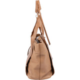 Miu Miu Vitello Madras Brown Leather Tote Shoulder Bag