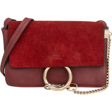Chloé Suede Calfskin Faye Small Shoulder Crossbody Bag