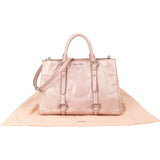 Miu Miu Vitello Lux Shine Leather Tote Satchel Handbag