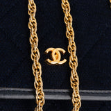 Chanel Quilted Jersey Vintage 24K Gold Single Flap Crossbody Bag