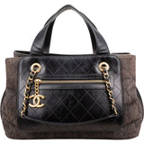 Chanel Stitching Denim CC Shoulder Handbag