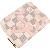 Louis Vuitton Monogram Damier Azur Tahitienne Rose Zippy Coin Purse Wallet