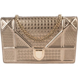 Christian Dior Metallic Patent Leather Diorama Crossbody Bag