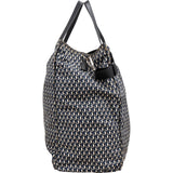 Prada Tessuto Stampato Monogram Saffiano Leather Tote Hobo Handbag