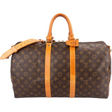 Louis Vuitton Monogram Canvas Keepall 45 Bandoulière Travel Bag