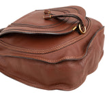 Chloé Grained Calfskin Marcie Hobo Saddle Shoulder Bag