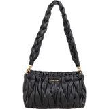 Miu Miu Black Matelasse Nappa Leather Shoulder Bag