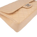 Chanel Quilted Caviar Leather Palladium Jumbo Single Flap Crossbody Bag