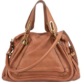 Chloé Pebbled Leather Paraty Shoulder Handbag