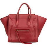 Celine Drummed Calfskin Phantom Handbag