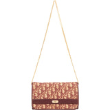 Christian Dior Totter Monogram Canvas Flap Shoulder Bag