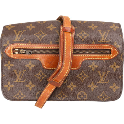 [🔄️B22 / F17] Louis Vuitton Monogram Canvas Pochette Saumur Crossbody Bag - vintageandkickz