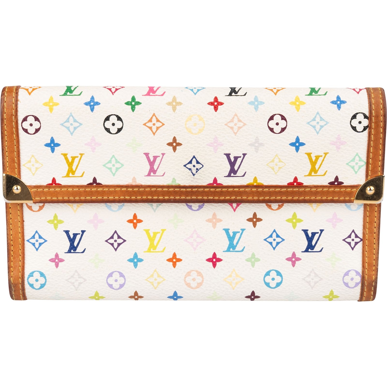 [🔄️B06 / F73] Louis Vuitton Canvas Monogram Multicolor Eliza Wallet - vintageandkickz