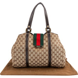 Gucci Monogram GG Canvas New Britt Web Hobo Shoulder Bag