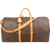 Louis Vuitton Monogram Canvas Keepall 60 Bandoulière Travel Bag