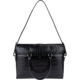 Yves Saint Laurent Croc-Embossed Leather Avec Briefcase Shoulder Handbag