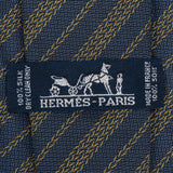 Hermès Striped Pattern Silk Tie Krawatte