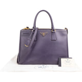 Prada Purple Saffiano Leather Galleria Handbag