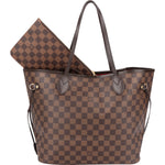 [🔄️B08 / F36] Louis Vuitton Monogram Damier Ebene Canvas Neverfull MM Shoulder Bag - vintageandkickz