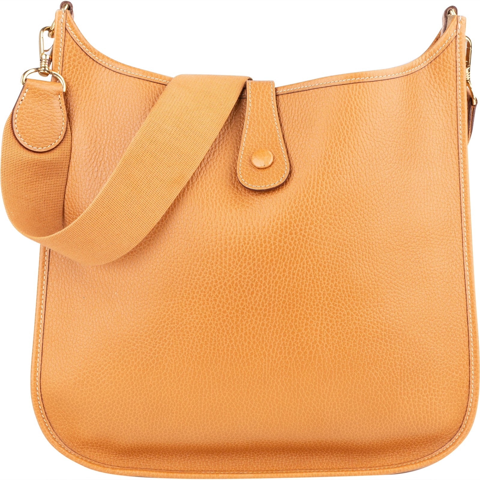 Hermès Natural Leather Evelyne GM Crossbody Bag xx leder - vintageandkickz