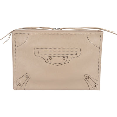Balenciaga Perforated Leather Blackout City Bag Clutch
