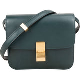 Celine Green Calfskin Classic Box Bag Small Crossbody Bag